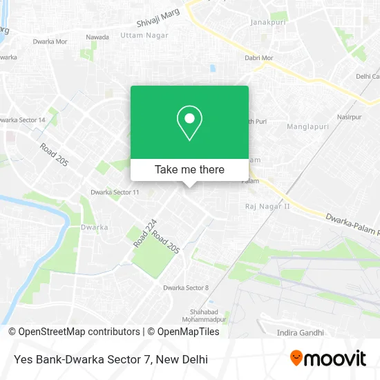 Yes Bank-Dwarka Sector 7 map
