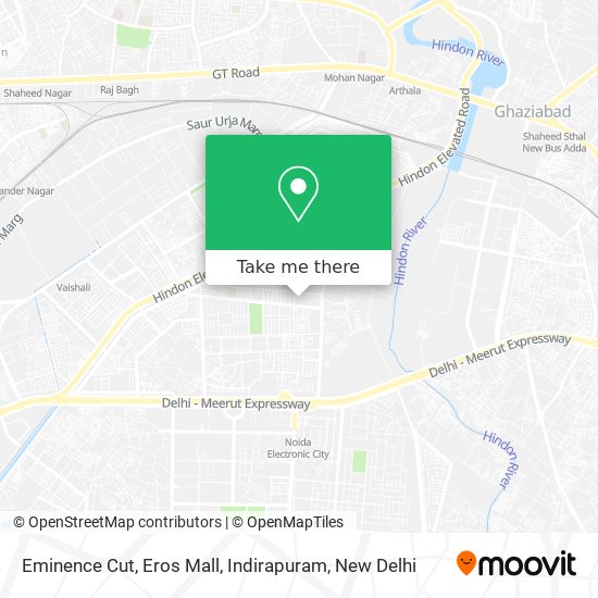 Eminence Cut, Eros Mall, Indirapuram map