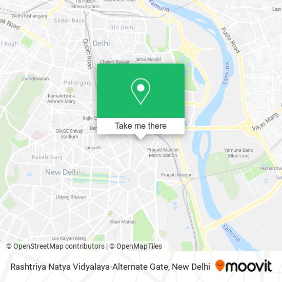 Rashtriya Natya Vidyalaya-Alternate Gate map