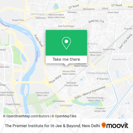 The Premier Institute for Iit-Jee & Beyond map