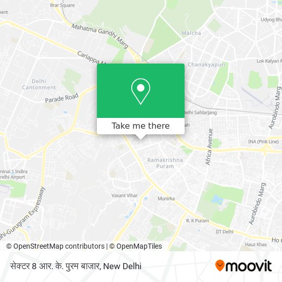 सेक्टर 8 आर. के. पुरम बाजार map