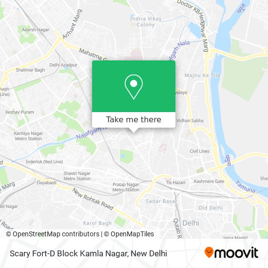 Scary Fort-D Block Kamla Nagar map