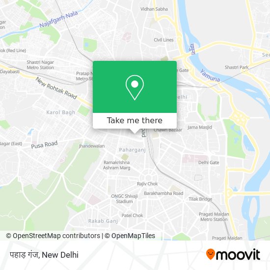 पहाड़ गंज map