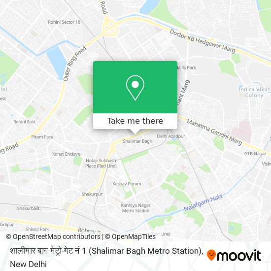 शालीमार बाग मेट्रो-गेट नं 1 (Shalimar Bagh Metro Station) map