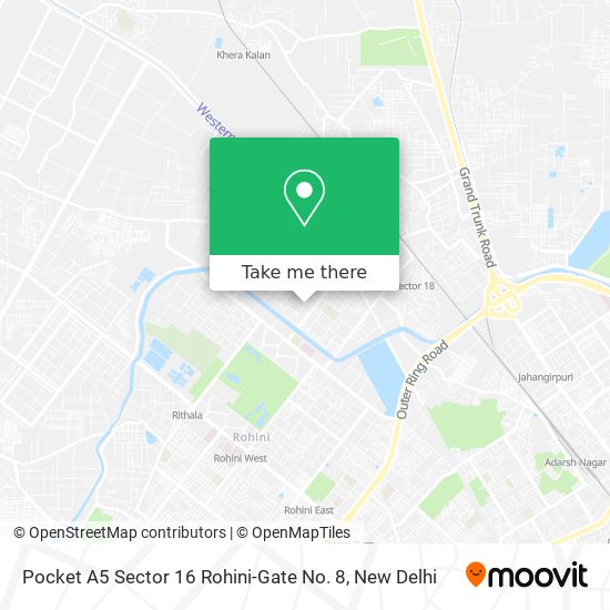 Pocket A5 Sector 16 Rohini-Gate No. 8 map