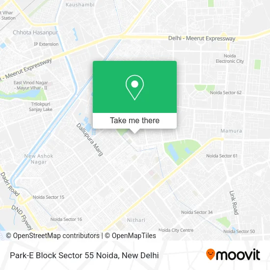 Park-E Block Sector 55 Noida map