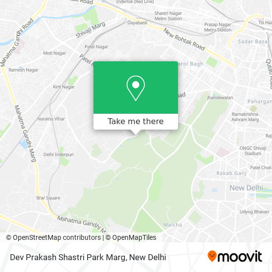 Dev Prakash Shastri Park Marg map