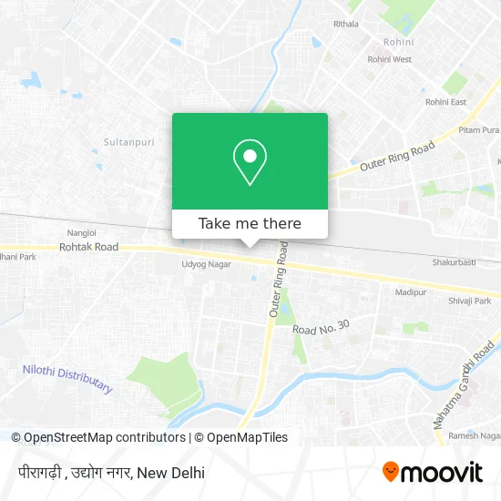 पीरागढ़ी , उद्योग नगर map