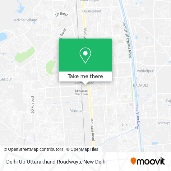 Delhi Up Uttarakhand Roadways map