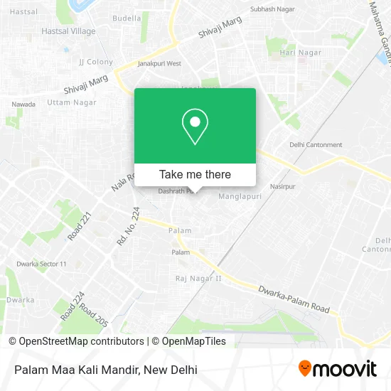 Palam Maa Kali Mandir map
