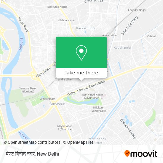 वेस्ट विनोद नगर map