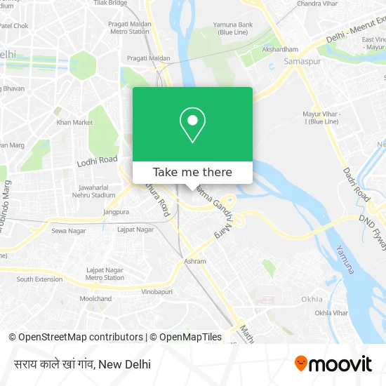 सराय काले खां गांव map