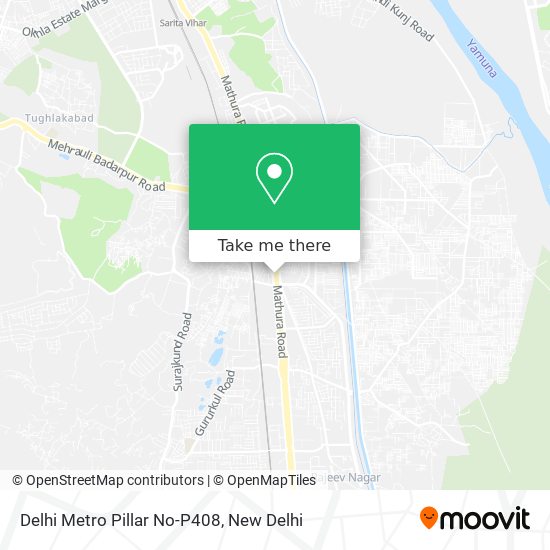 Delhi Metro Pillar No-P408 map