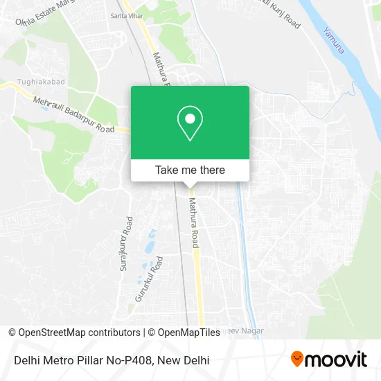 Delhi Metro Pillar No-P408 map