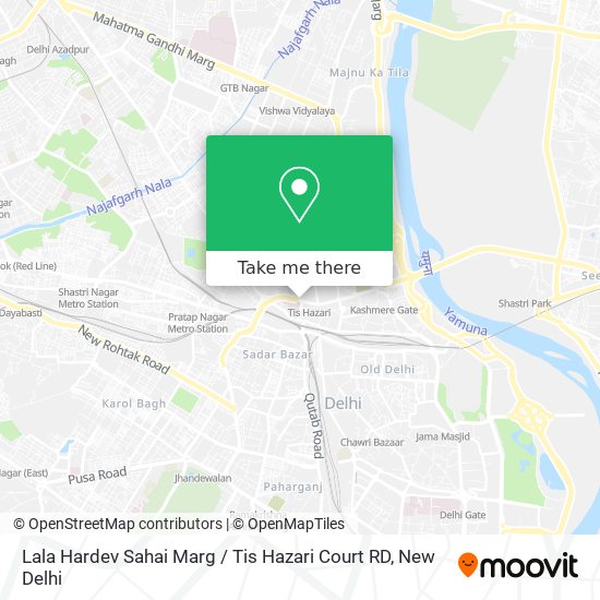 Lala Hardev Sahai Marg / Tis Hazari Court RD map