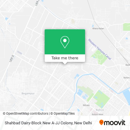 Shahbad Dairy-Block New A-JJ Colony map