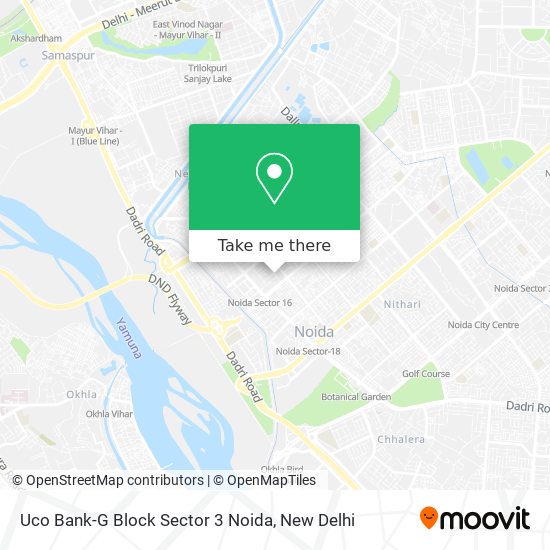 Uco Bank-G Block Sector 3 Noida map