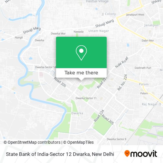 State Bank of India-Sector 12 Dwarka map