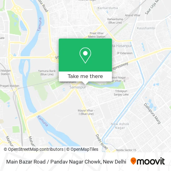 Main Bazar Road / Pandav Nagar Chowk map