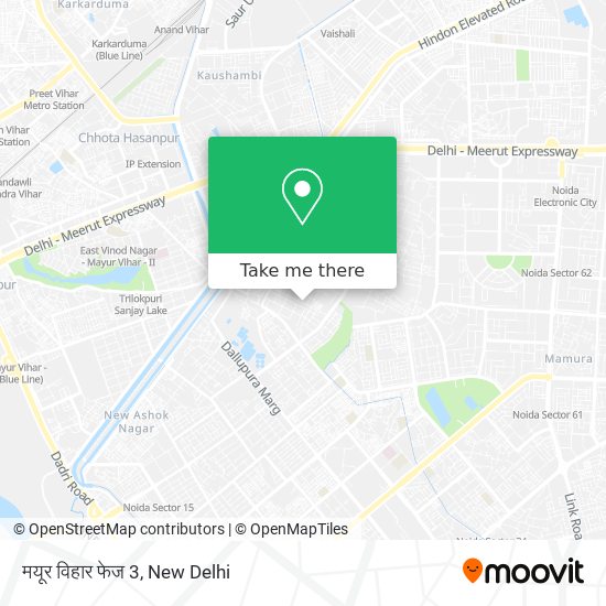मयूर विहार फेज 3 map
