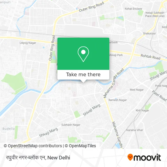 रघुवीर नगर-ब्लॉक एन map