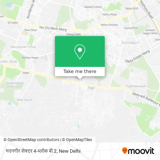 मदनगीर सेक्टर 4-ब्लॉक बी 2 map