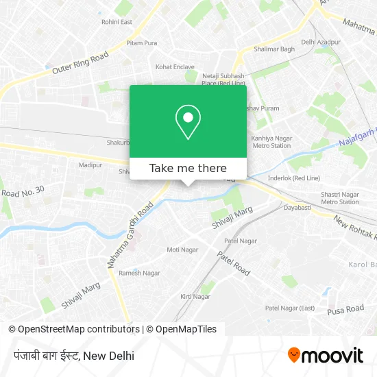 पंजाबी बाग ईस्ट map