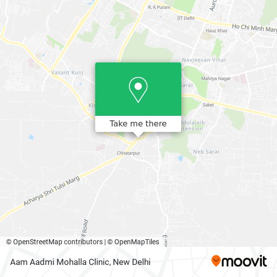 Aam Aadmi Mohalla Clinic map