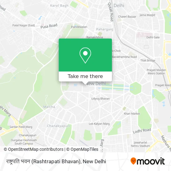 राष्ट्रपति भवन (Rashtrapati Bhavan) map
