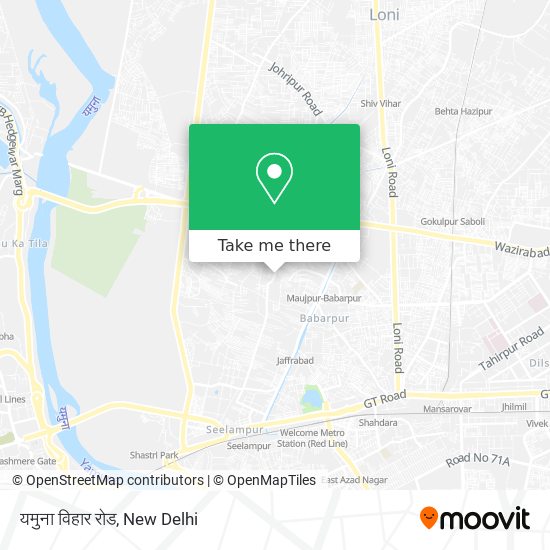 यमुना विहार रोड map
