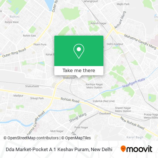 Dda Market-Pocket A 1 Keshav Puram map