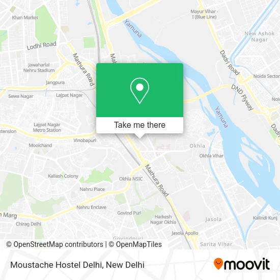 Moustache Hostel Delhi map