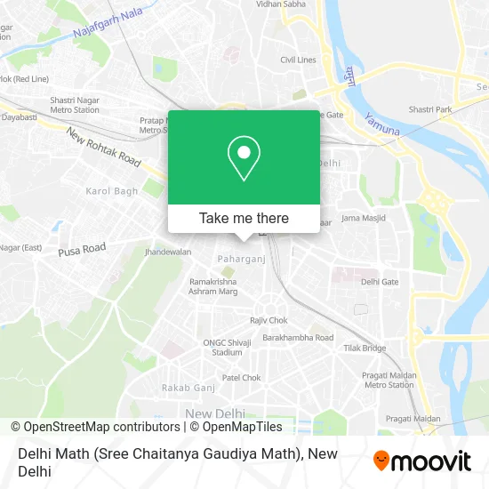 Delhi Math (Sree Chaitanya Gaudiya Math) map