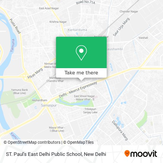ST. Paul's East Delhi Public School map