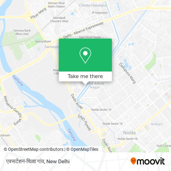 एक्सटेंशन-चिल्ला गांव map