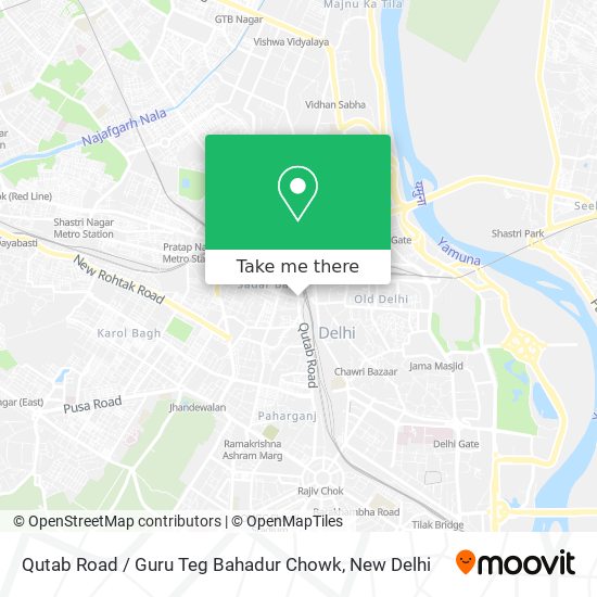 Qutab Road / Guru Teg Bahadur Chowk map