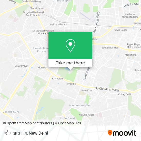 हौज खास गांव map