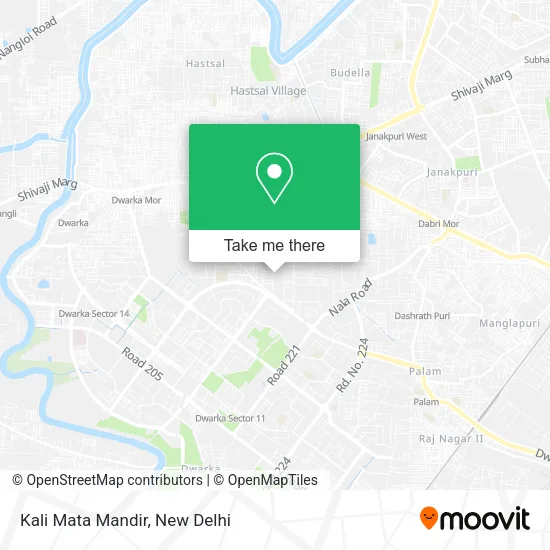 Kali Mata Mandir map