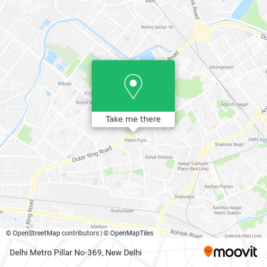 Delhi Metro Pillar No-369 map