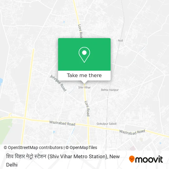 शिव विहार मेट्रो स्टेशन (Shiv Vihar Metro Station) map