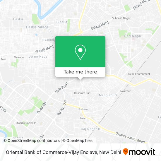 Oriental Bank of Commerce-Vijay Enclave map