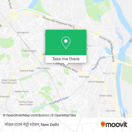 मॉडल टाउन मेट्रो स्टेशन map