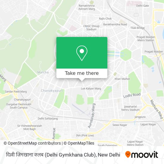 दिल्ली जिमखाना क्लब (Delhi Gymkhana Club) map