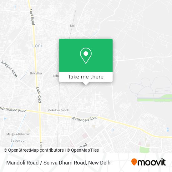 Mandoli Road / Sehva Dham Road map