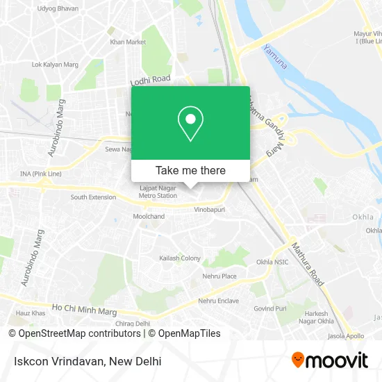 Iskcon Vrindavan map