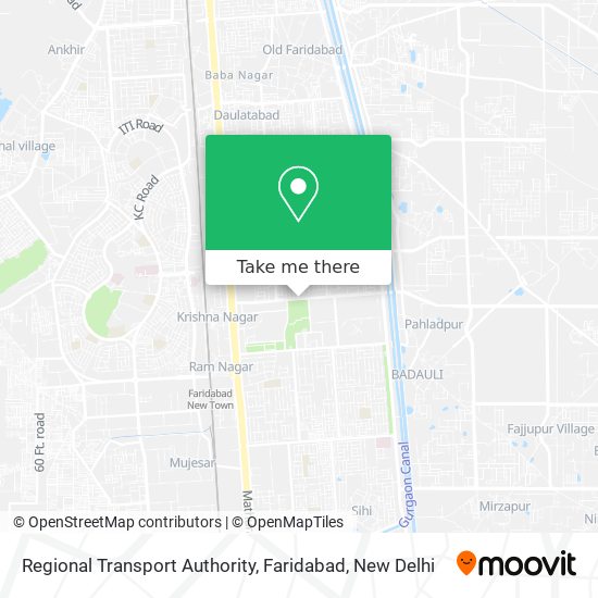 Regional Transport Authority, Faridabad map