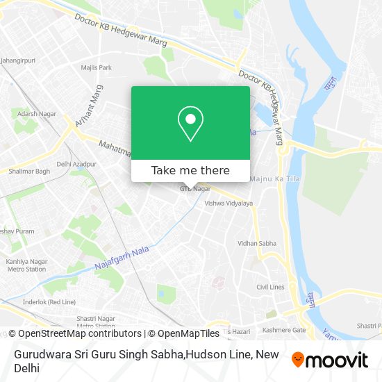 Gurudwara Sri Guru Singh Sabha,Hudson Line map