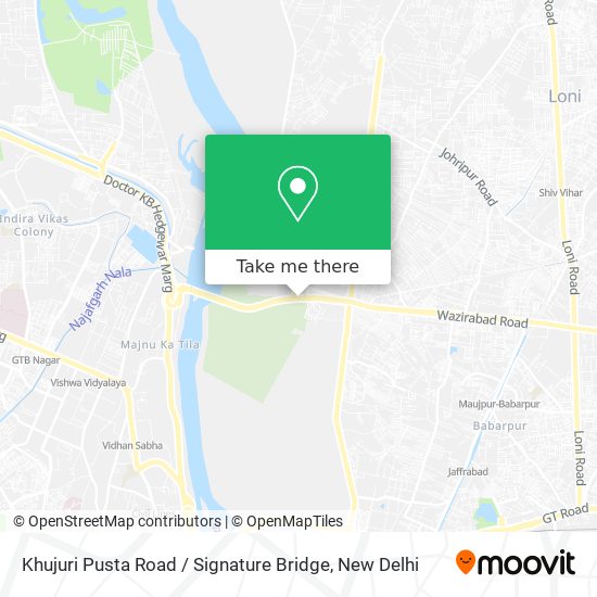 Khujuri Pusta Road / Signature Bridge map
