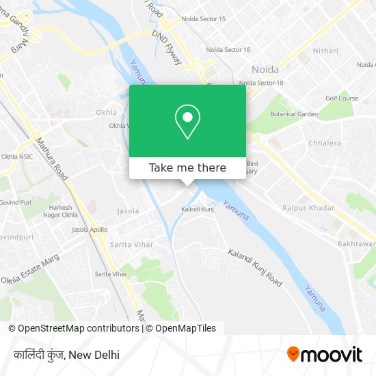 कालिंदी कुंज map