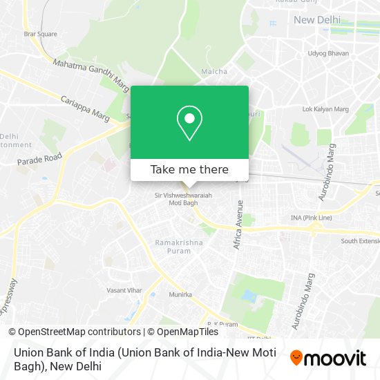 Union Bank of India (Union Bank of India-New Moti Bagh) map